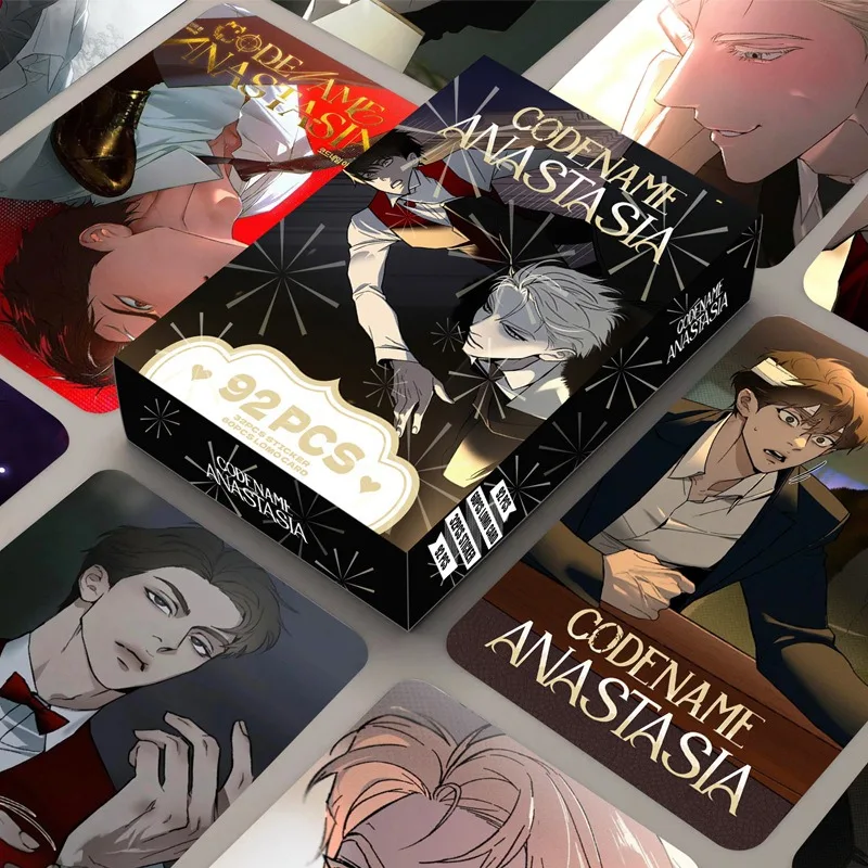 92PCS Code Anastasia Lomo Cards Boxed HD Character Photo Cards Anime Peripherals Greeting Stickers Collectible Cards Fans Gift