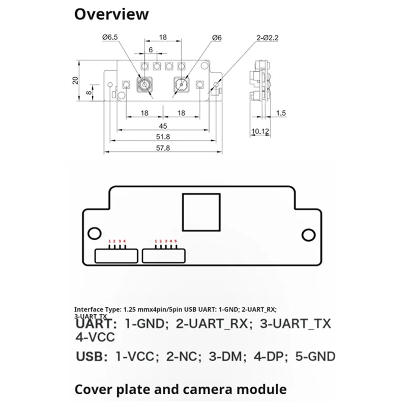 AC57-Face Recognition Module HLK-FM888 3D Binocular Camera Live Detection Visual Intercom Smart Door Lock USB Audio &Video