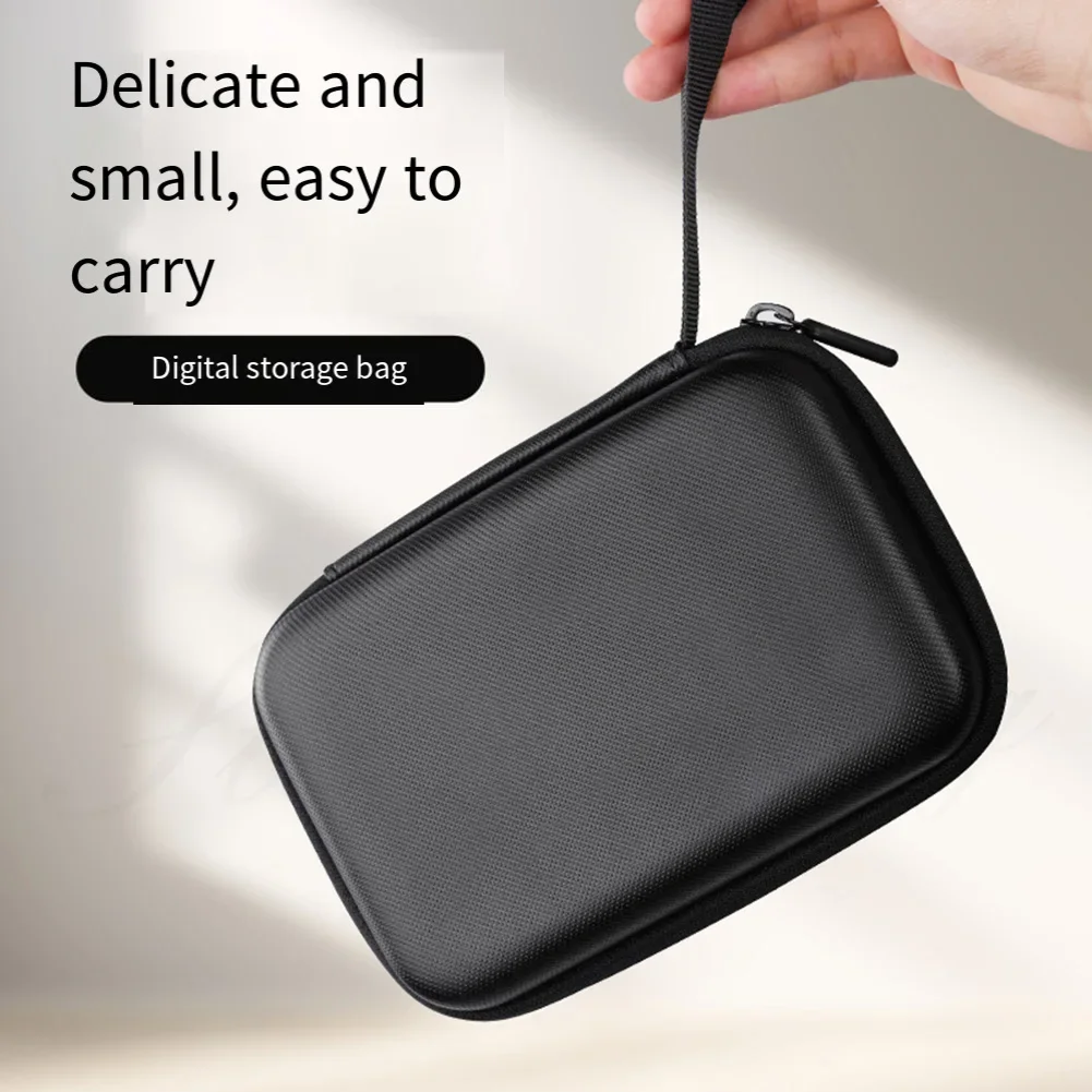 

Black Digital Storage Bag with Large Capacity for Headphones Chargers USB Cables Splash proof & Wear resistant