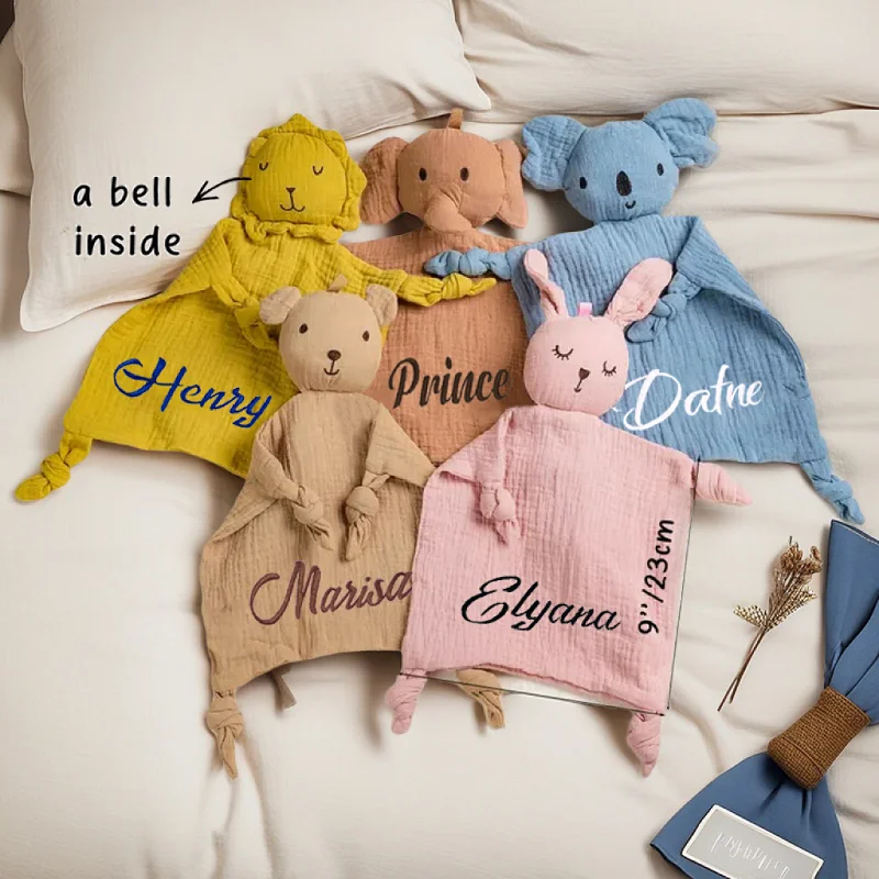 

Personalized Animal Comforter Custom Embroidered Baby Comforter Monogrammed Baby Shower Gifts Kids Safety Blankets Easter Gift