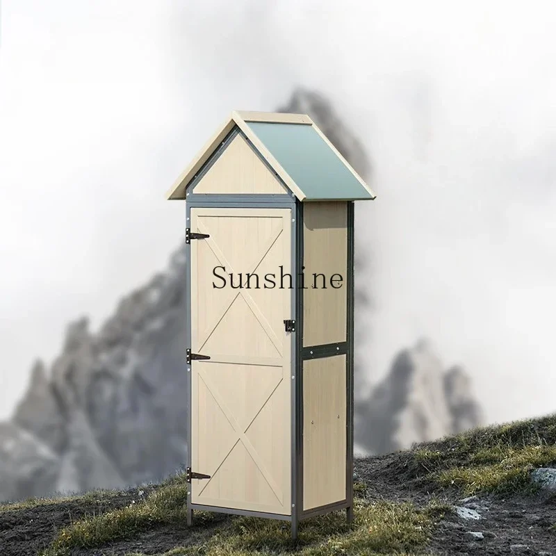 Modern courtyard storage cabinet Outdoor storage Garden terrace Rainproof tool room       FT