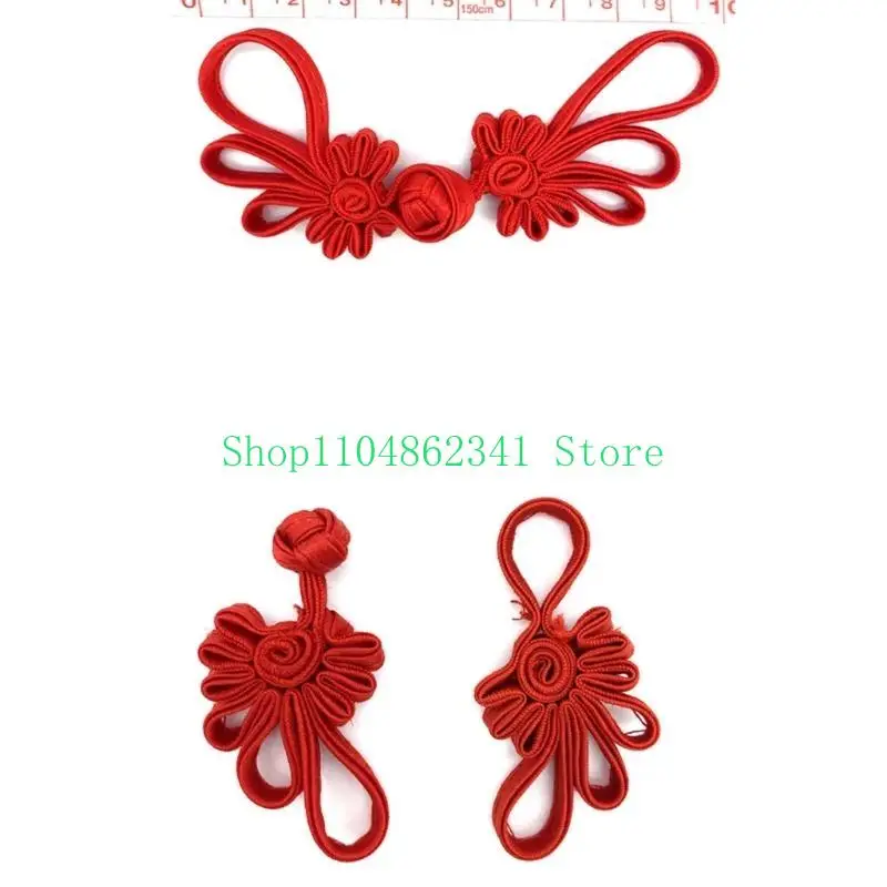 

5asd Chinese Knot Buttons Sweater Scarf Cloaks Clasp Cardigan Fasteners for Clothing Decor Flower Cheongsam Fasteners
