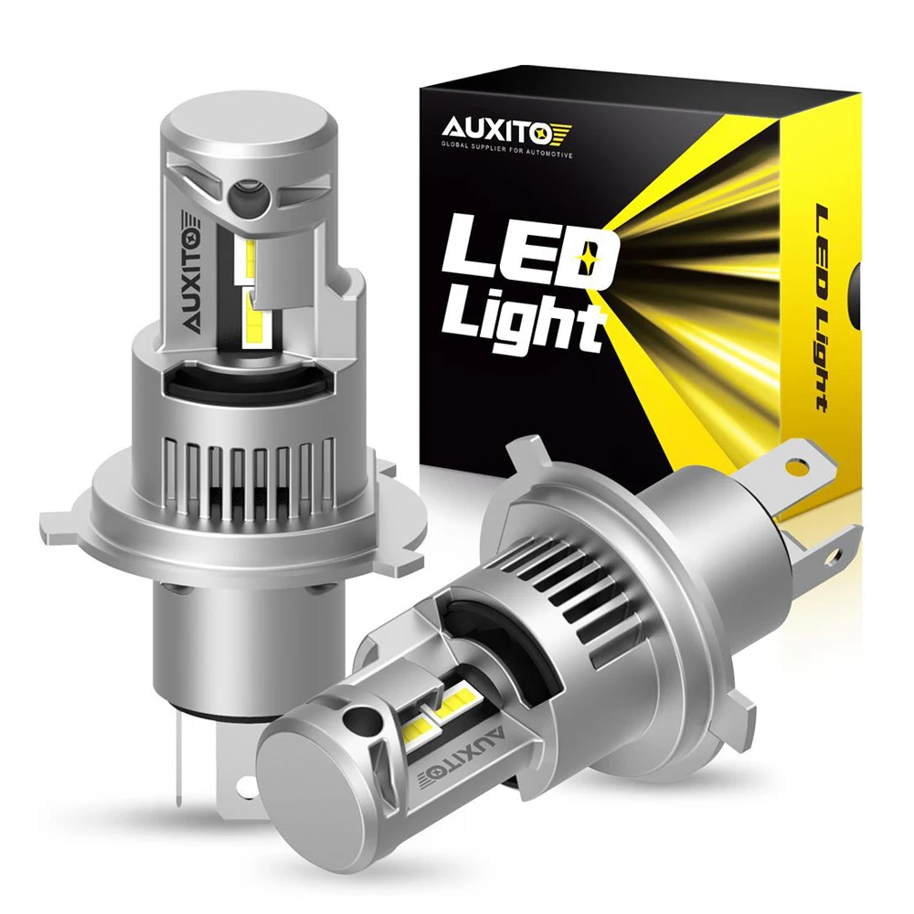 AUXITO 2 Stuks 20000LM H4 9003 LED Koplampen Canbus Geen Fout H4 HB2 LED Hi/Lo Beam 100W Auto Hoofd Lampen 6000K Wit Auto Licht