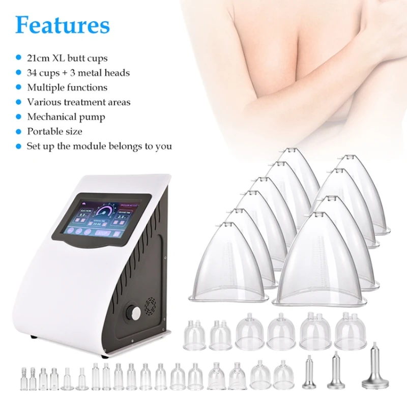 Vacuum Suction Cup Butt Lifting Therapy Machine Breast Enhancement Buttock Enlargement Pump Machine Body Shaping Beauty Device