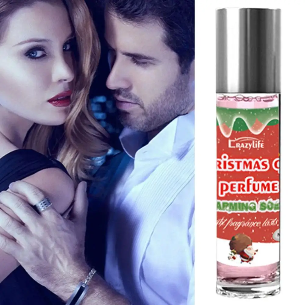 Perfume de bola de Perfume femenino con temática navideña, fragancia portátil de 10ml, fragancia ligera, Perfume de feromonas frescas para mujer