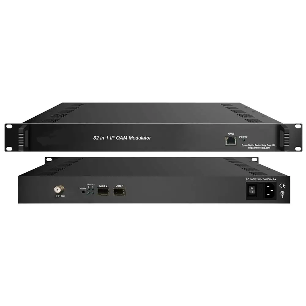 32 Ip Qam Modulator Multiplexer Scrambler Modulator All-in-one Ip To Dvb-c 32 Channel Output