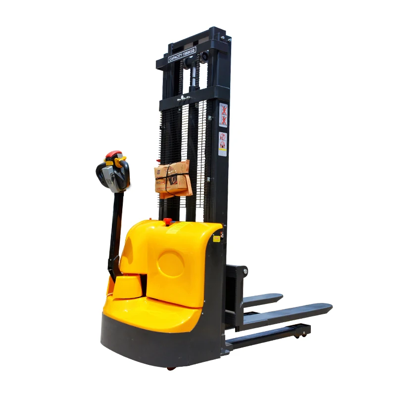 Electric Pallet Stacker 1.5ton Full Electric Forklift Walkie Stacker Lift Truck Forklift Lithium Battery for Warehouse