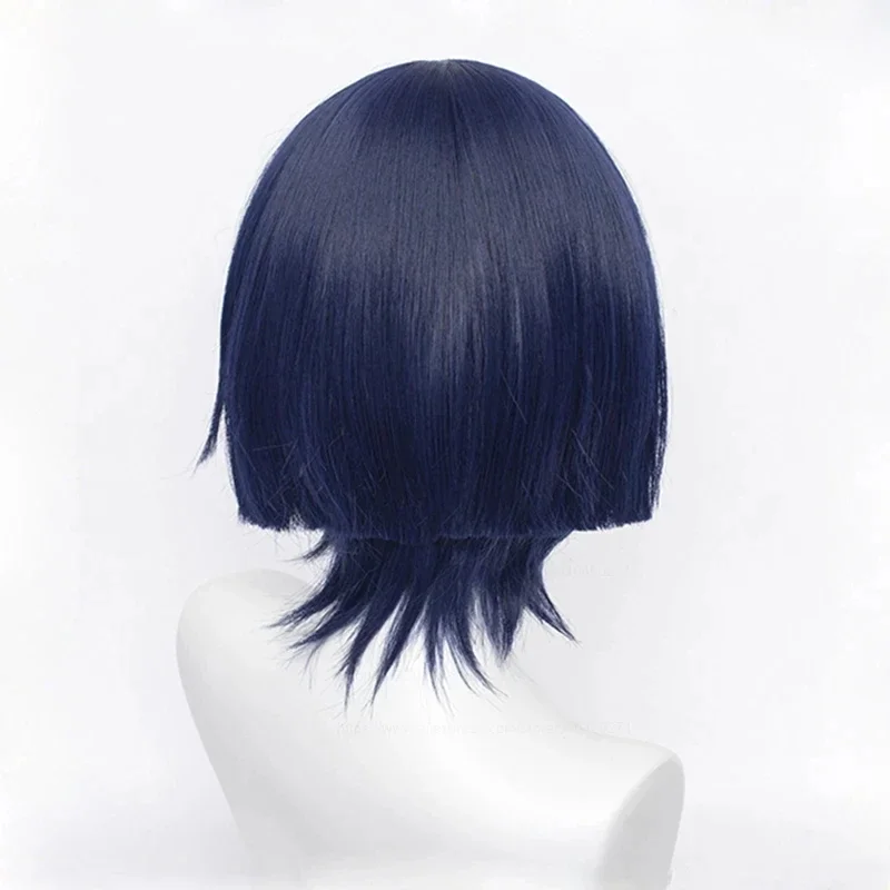 Perruques Косплей Аниме Genshin Impact, planchers amouche Kunikuzushi, Bleu, Violet, Noir, Degré de Chaleur, Cheveux Synth