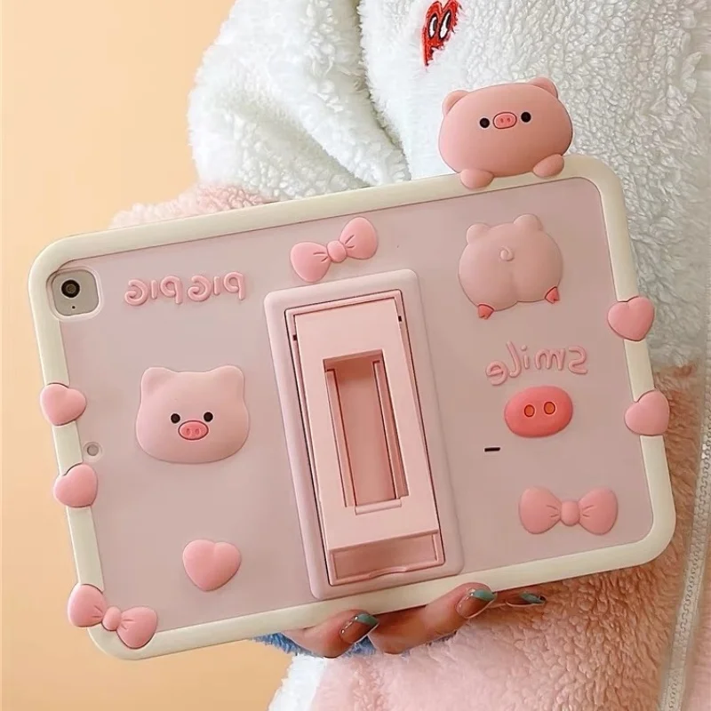 

Mini Three-Dimensional Pink Piggy Protective Case, Suitable for iPad, Apple Tablet, Air4, 3, 4, 5, 6, iPad, 10.9, 2022ipad5mini6