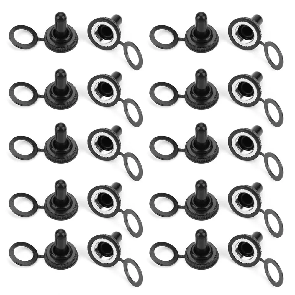 20 Pcs 12mm / 0.47inch Rubber Boot Covers Rubber Weatherproof Toggle Switch Cover Dustproof All-Weather Protective