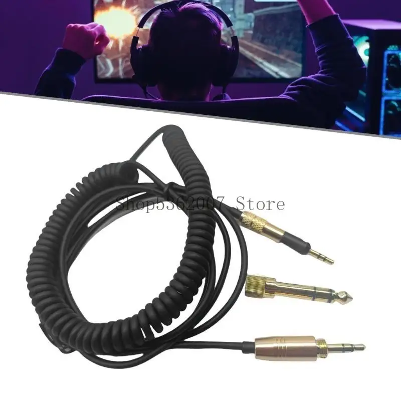 HD598/599HD/558H/D518/HD599/HD569/HD6 용 품질 스프링 디자인 오디오 케이블 넓은 사운드 스테이지 및 선명도 40JB