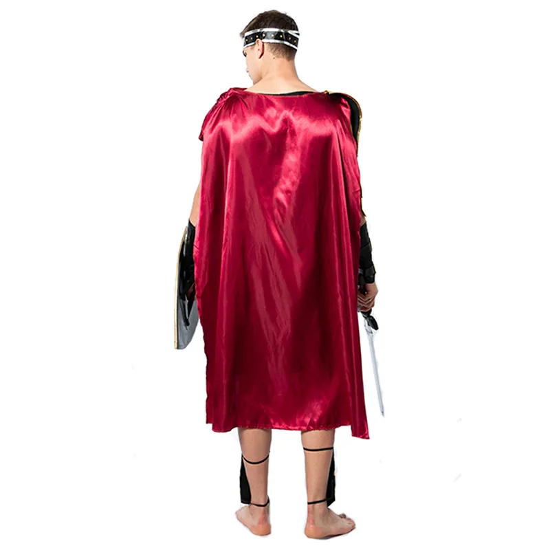 2020 Nuovo loween Guerriero Romano Gioco di ruolo Costume Abiti da prestazione per uomo Costume di scena per soldato romano di grandi dimensioni