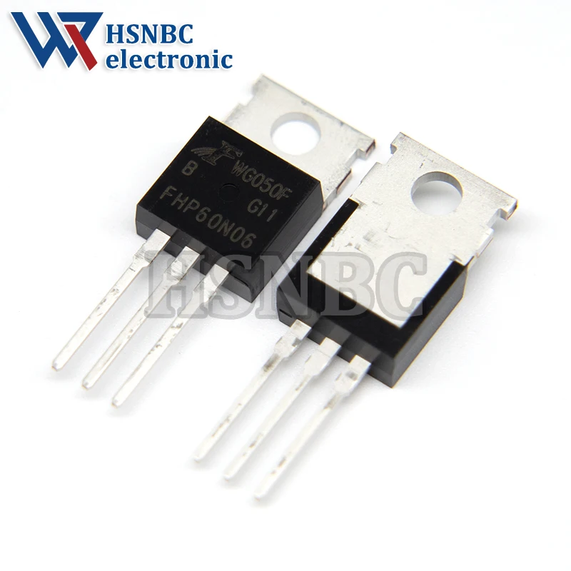 10PCS FHP60N06 60N06 FHP60N06B TO-220 60A 60V N-channel Power MOSFET Transistor 100% New Original
