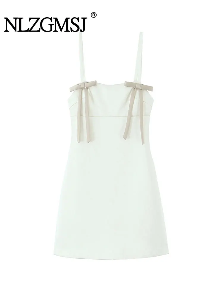 2025 Abito estivo sexy chic da donna Cami Abito da festa senza maniche con fiocco Abito elegante chic alla moda