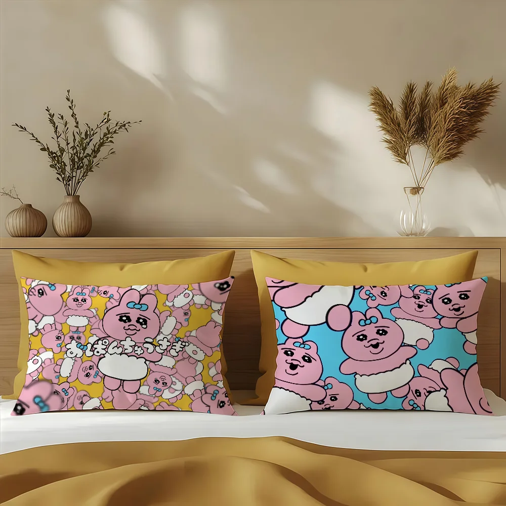 Cute O-Opanchu U-Usagi Cartoon D Cushion Cover Sofa Living Room Office Rectangle Pillow Home Coffee Shop Bedding Hit Product