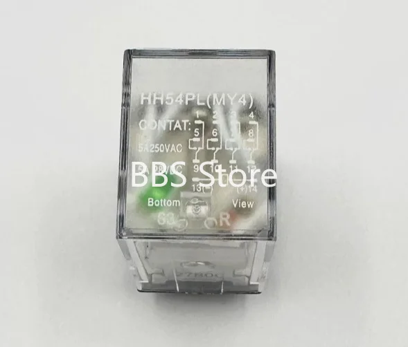 HH54PL 12VDC 24VDC 48VDC 220VDC 12VAC 24VAC 36VAC 110VAC 220/240VAC 380VAC Electromagnetic Intermediate Relay in Stock