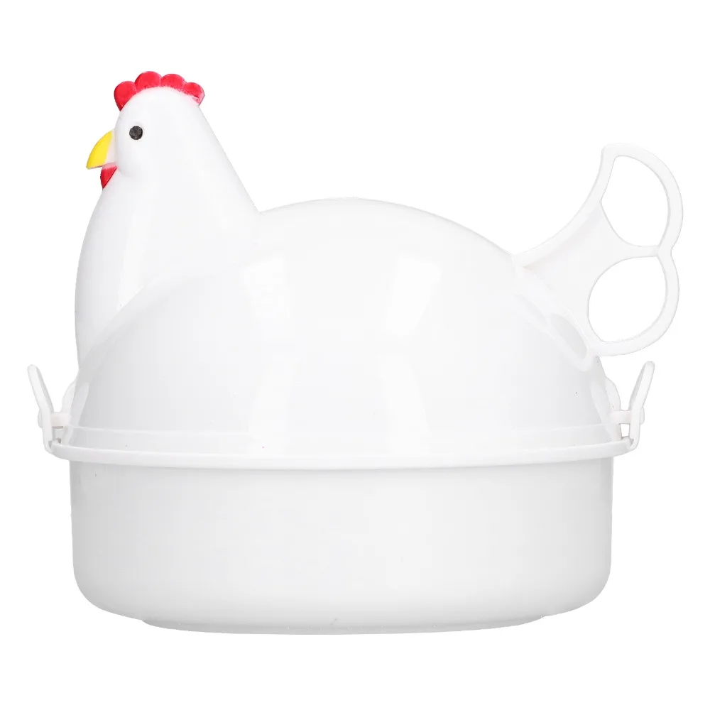 Kitchen Tool Chicken Shape Egg Cooker 4 Eggs Easy Clea Microwave Egg Boiler Durable Heat Resistance Eggs Steamer Breakfast Maker