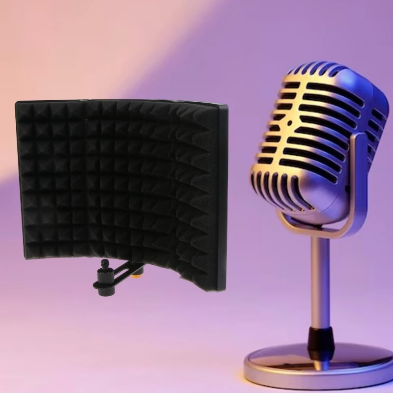 Microphone Isolation Shield Broadcast Noise Reduction Equipment Studio Acoustic Soundproofing Panels Wedges Soundproof