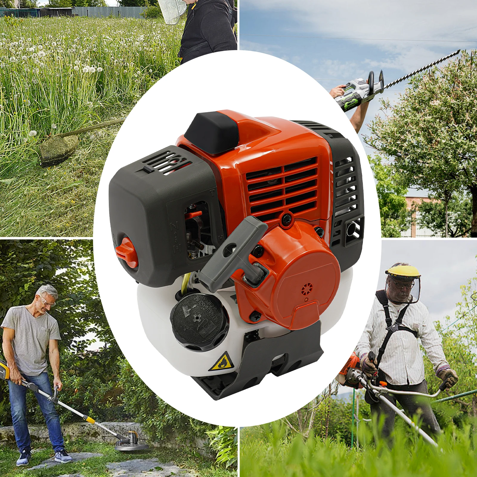 

2-Stroke Gasoline Engine, Air-Cooled Single-Cylinder Petrol Engine, 7500 RPM, for Lawn Garden Agricultural Industrial Equipment