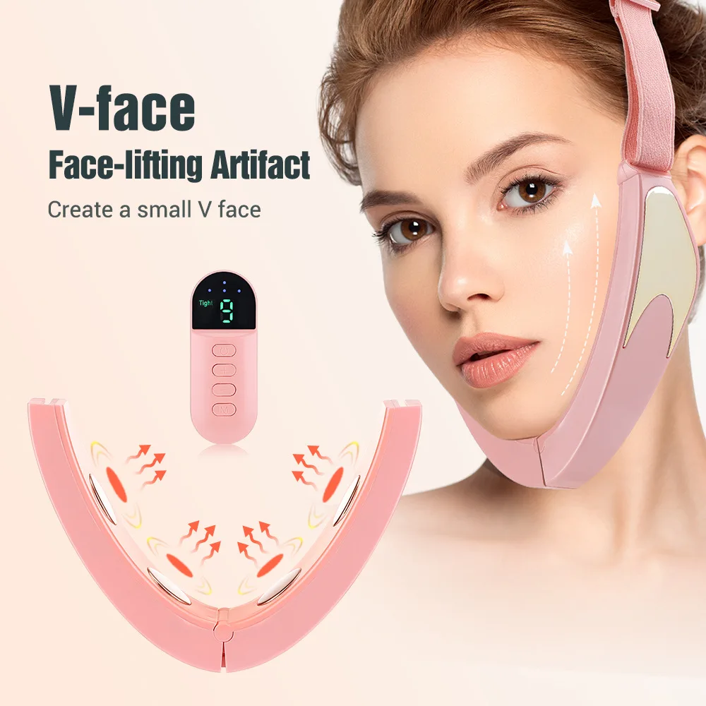 

Remote Control Face Slimming Device EMS Micro Current V Face Instrument Double Chin Lifting Tightening Facial Massage Tool Care