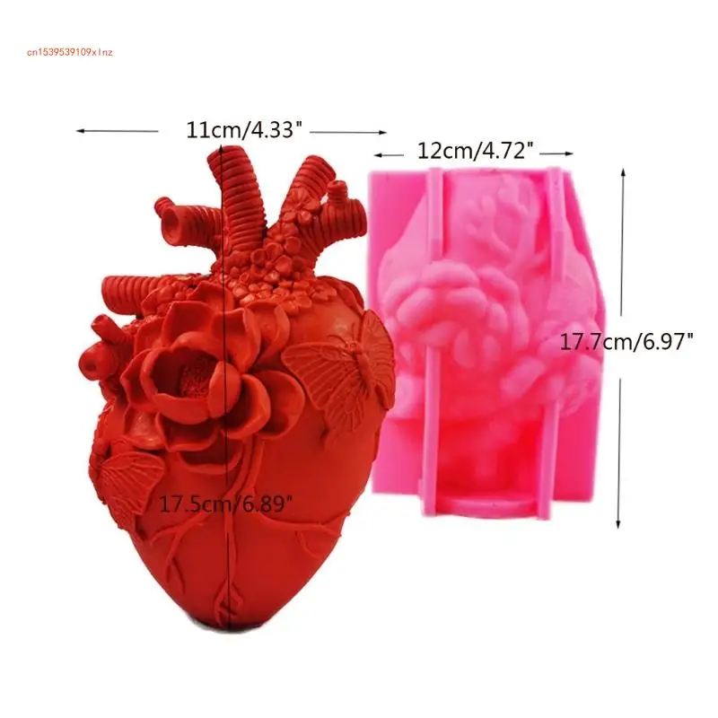 Human Organs Heart Gypsum Cement Mold Mold for Candle Making Home Decor