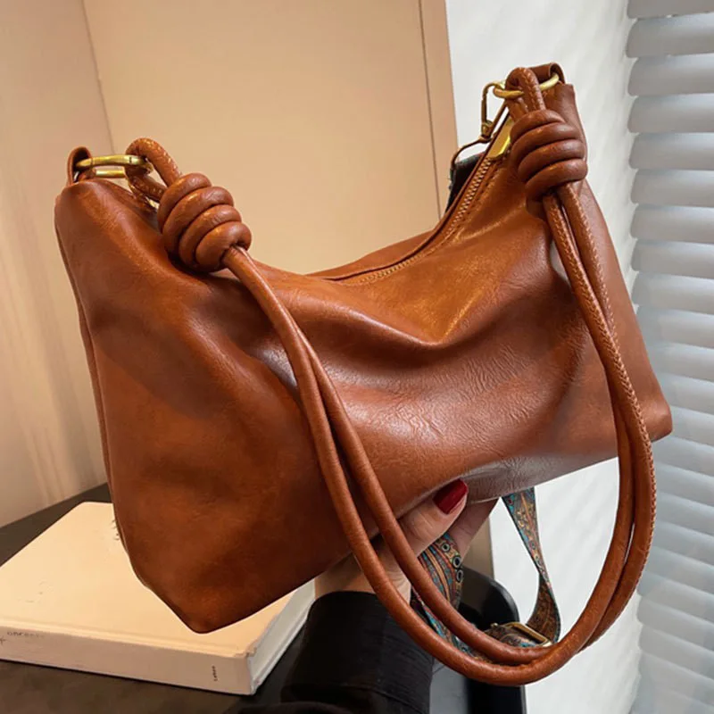 Новая модная женская сумка, высококачественная текстурированная сумка на плечо из мягкой кожи, женская сумка через плечо с широким плечевым ремнем, дорожная сумка