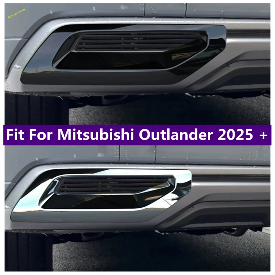 

Rear Bumper Fender Foglight Fog Lights Lamps back Air Vent Frame Cover Trim For Mitsubishi Outlander 2025 2026 Car Accessories