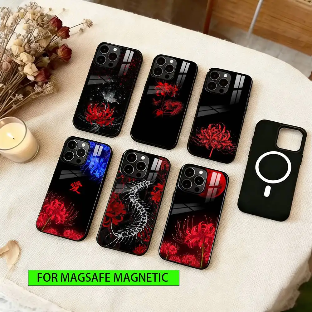 

Flower of Hell Phone Case For iPhone17,16,15,14,13,12,11 Plus,Pro Magnetic with Magsafe Wireless Charging