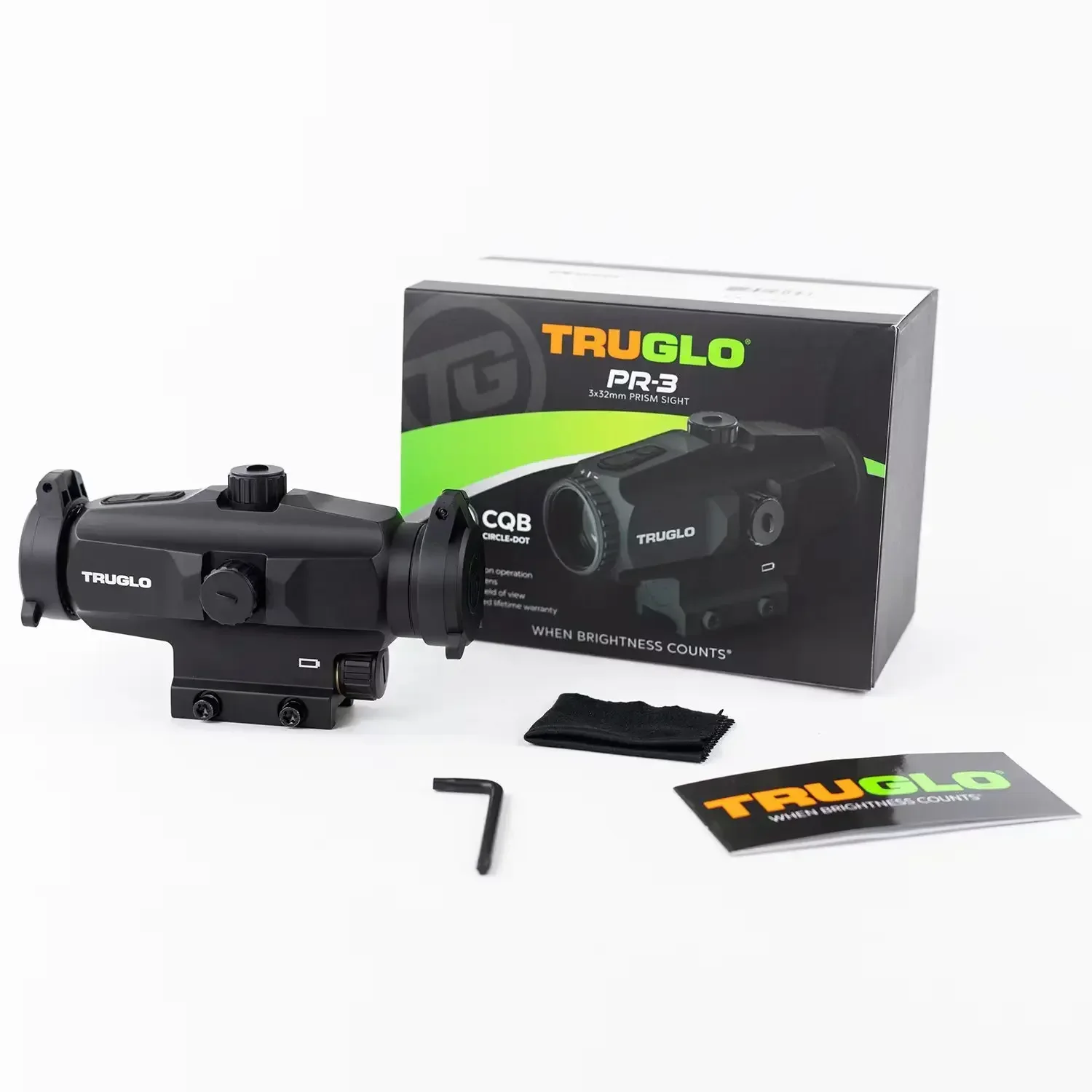 

TRUGLO PR3 3X Prism Rifle Scope CQB Reticle Red Dot 3X Prism Scope Sight Reflex for Airsoft Hunting Wargame