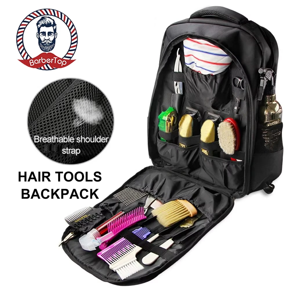 Barber Supplies Backpack Portable Clippers Organizer Hairstylist Tools Bag Large Capacity Travel Bag Salon Storage Shoulders Bag