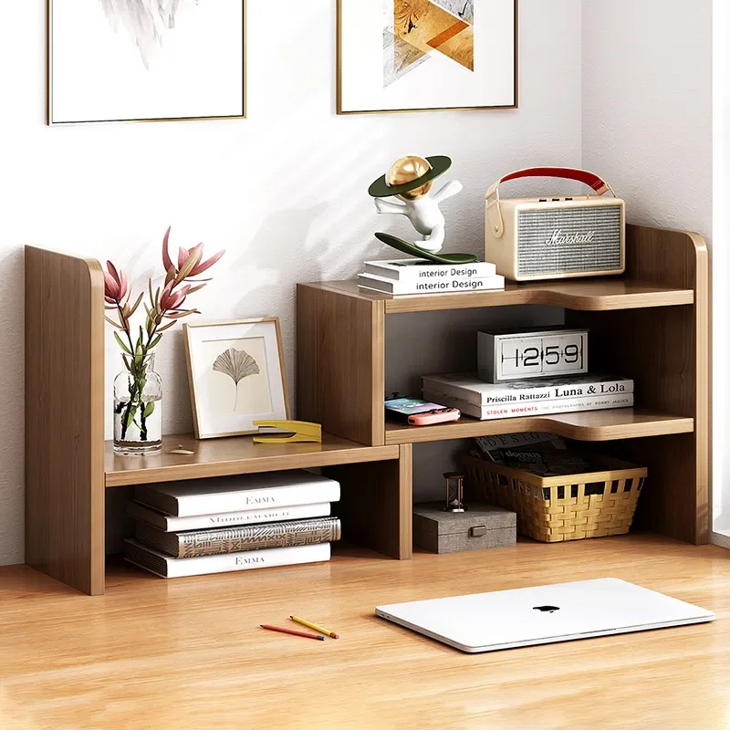 Simple Multi-functional Bookshelf for Home Student Dormitory Office Desk Storage Small Bookcase