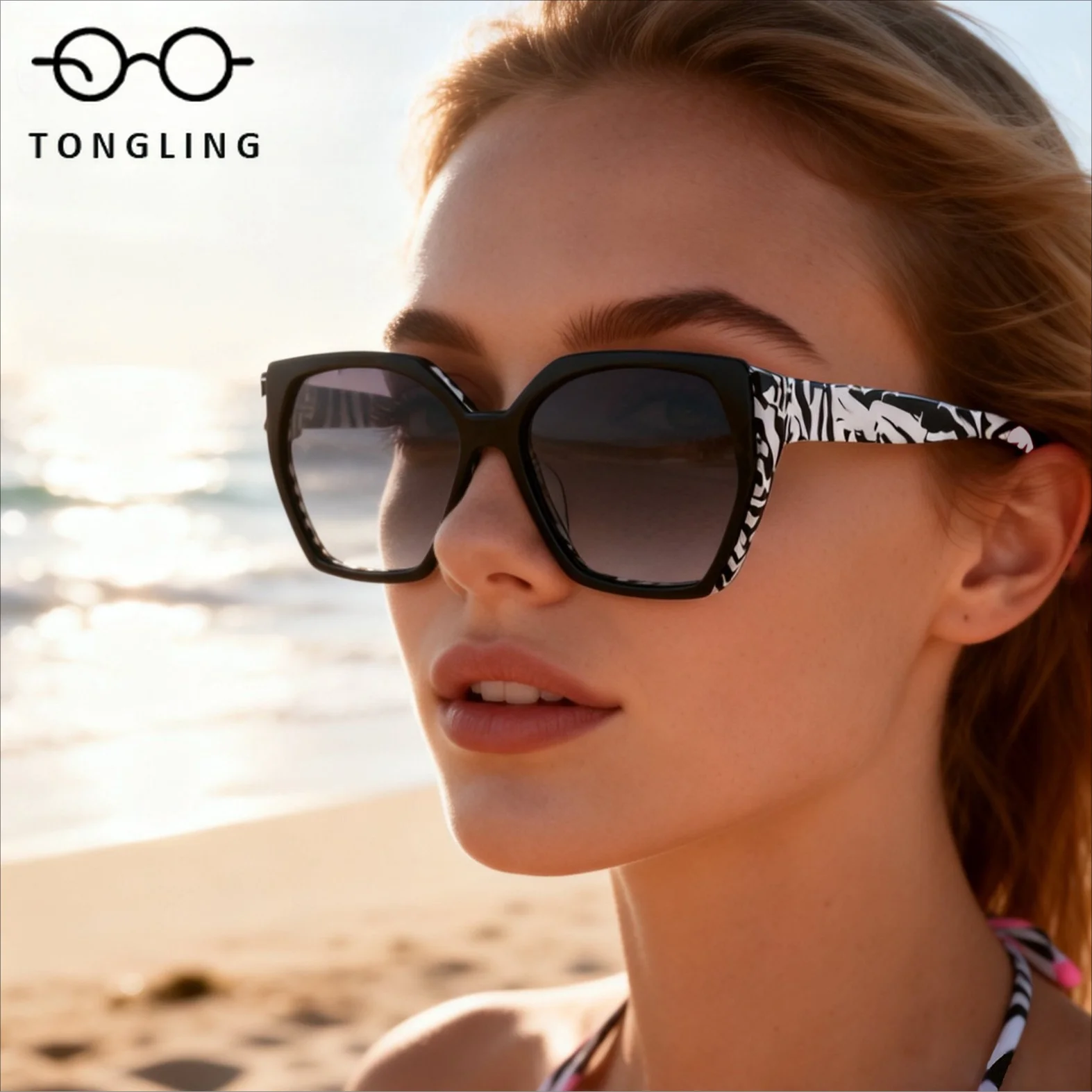 Highend Fashion Men Highquality Stitched Acetate Glasses Women Handcrafted Multi-Sided Largeframe Elegant Sophisticated Sunglass