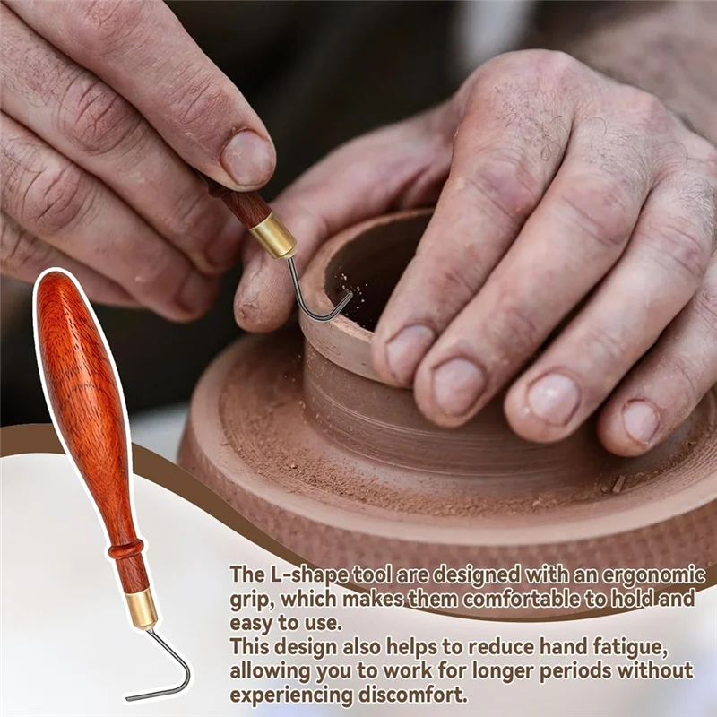 

A27F-Набор инструментов для обрезки керамики, L-образные инструменты + инструмент для обрезки спиннера (30 мм/38 мм/45 мм) для художников гончарной глины