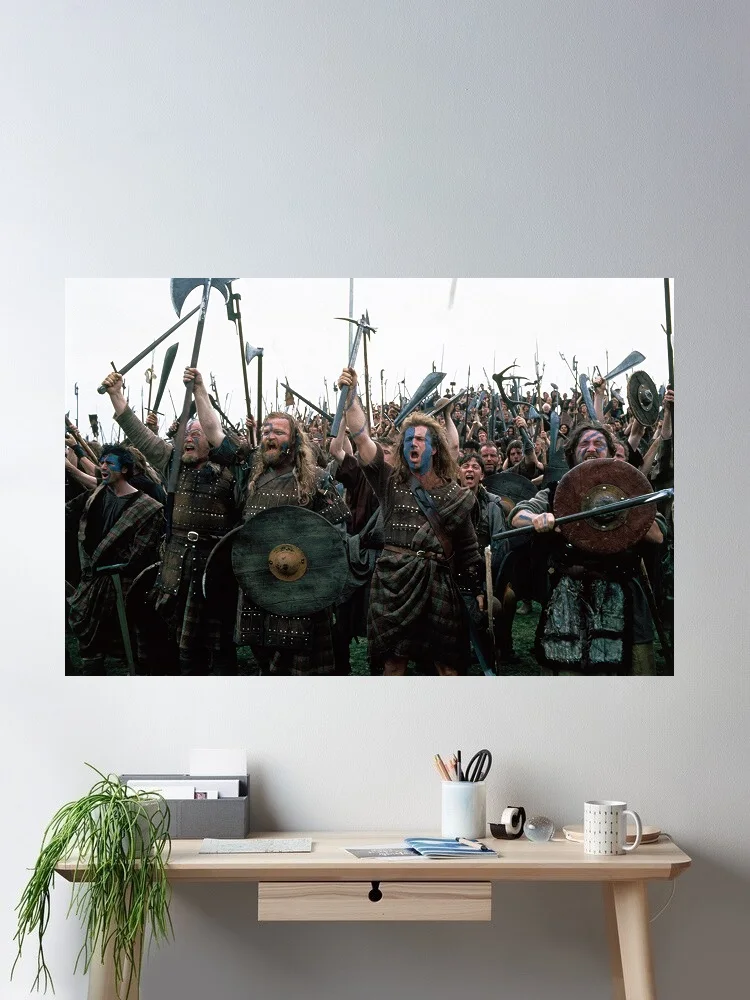 

8Style Choose BRAVEHEART Movie, Art Print Silk Poster Home Wall Decor