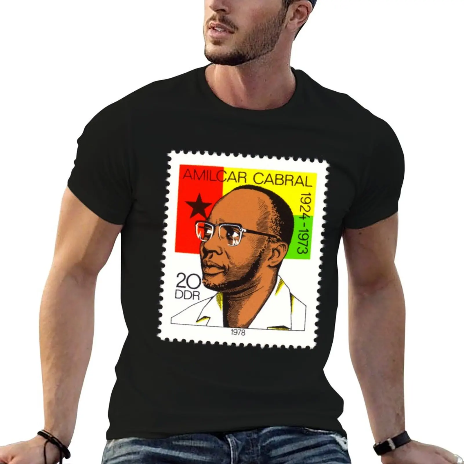 

Amílcar Cabral-3 DDR Stamp T-Shirt man t shirts for men t shirts for man graphic tees T-Shirt
