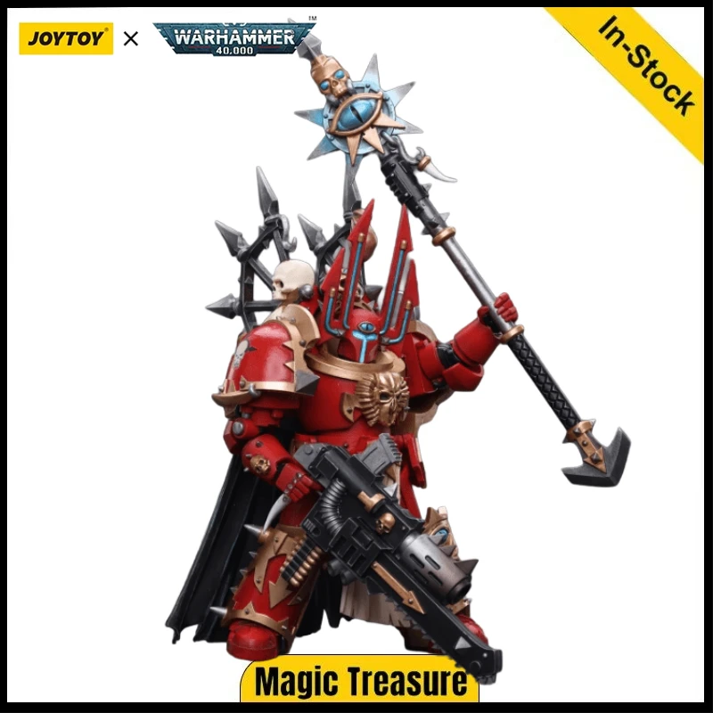 

【In Stock】 JOYTOY 1/18 Action Figure Warhammer 40K Chaos Crimson Slaughter Sorcerer Lord in Terminator Armour Anime Game Model