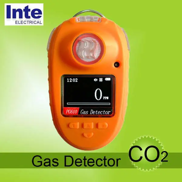 Detector portátil de gás CO2 dióxido de carbono com OLED destacado