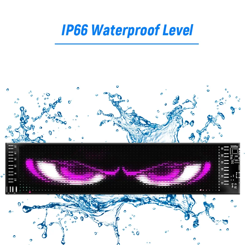 علامات سيارة LED صغيرة علامة رقمية LED مرنة للتحكم في تطبيق بلوتوث علامة LED قابلة للبرمجة