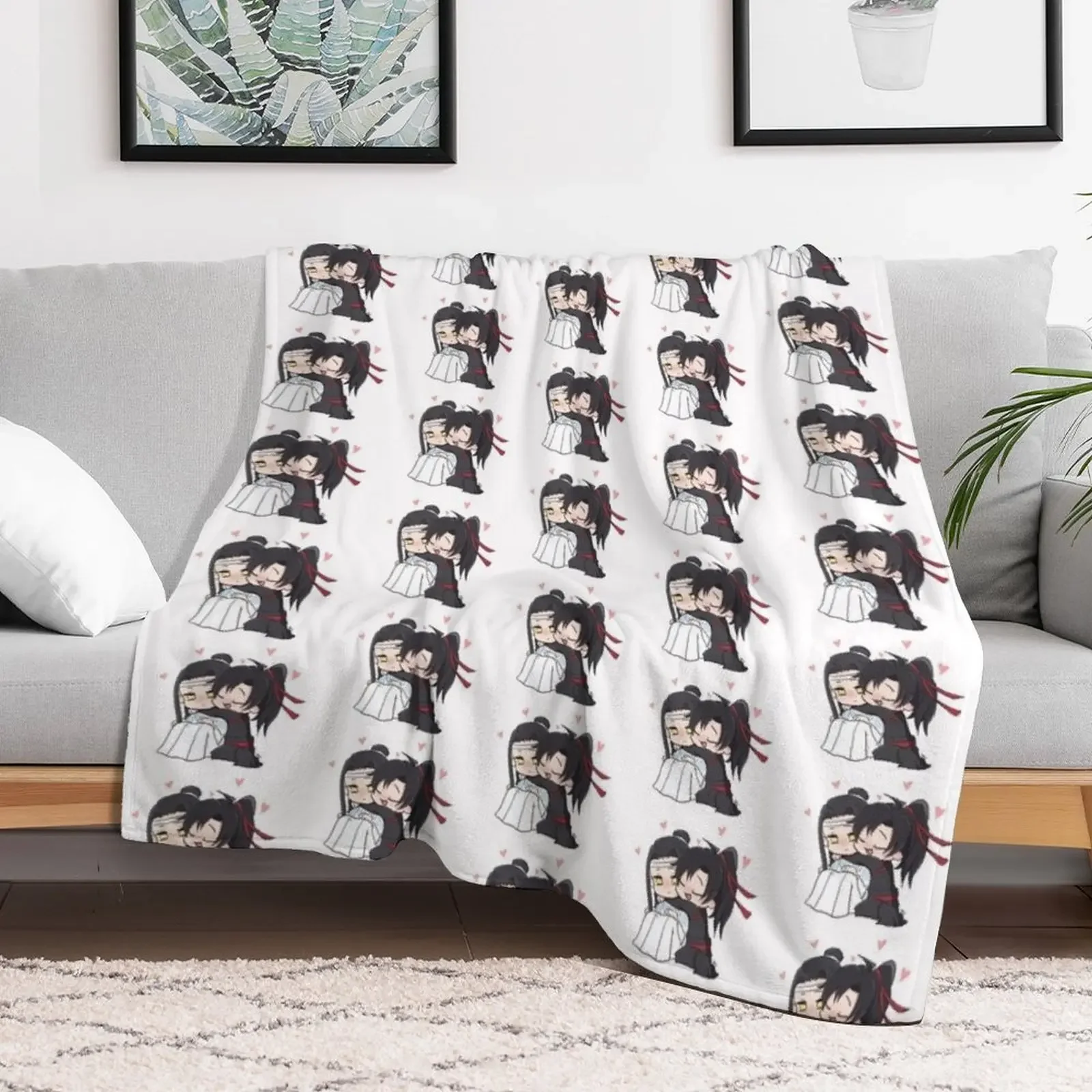 Wangxian Throw Blanket Multi Purpose Soft Warm Blanket for Home Travel