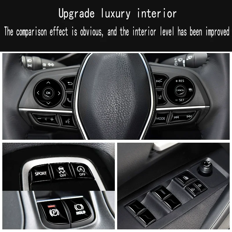 FOR Toyota Levin Corolla Steering Wheel Control Button Decal Gear Shift Window up Button Protection Sticker Car Accessories - Image 5