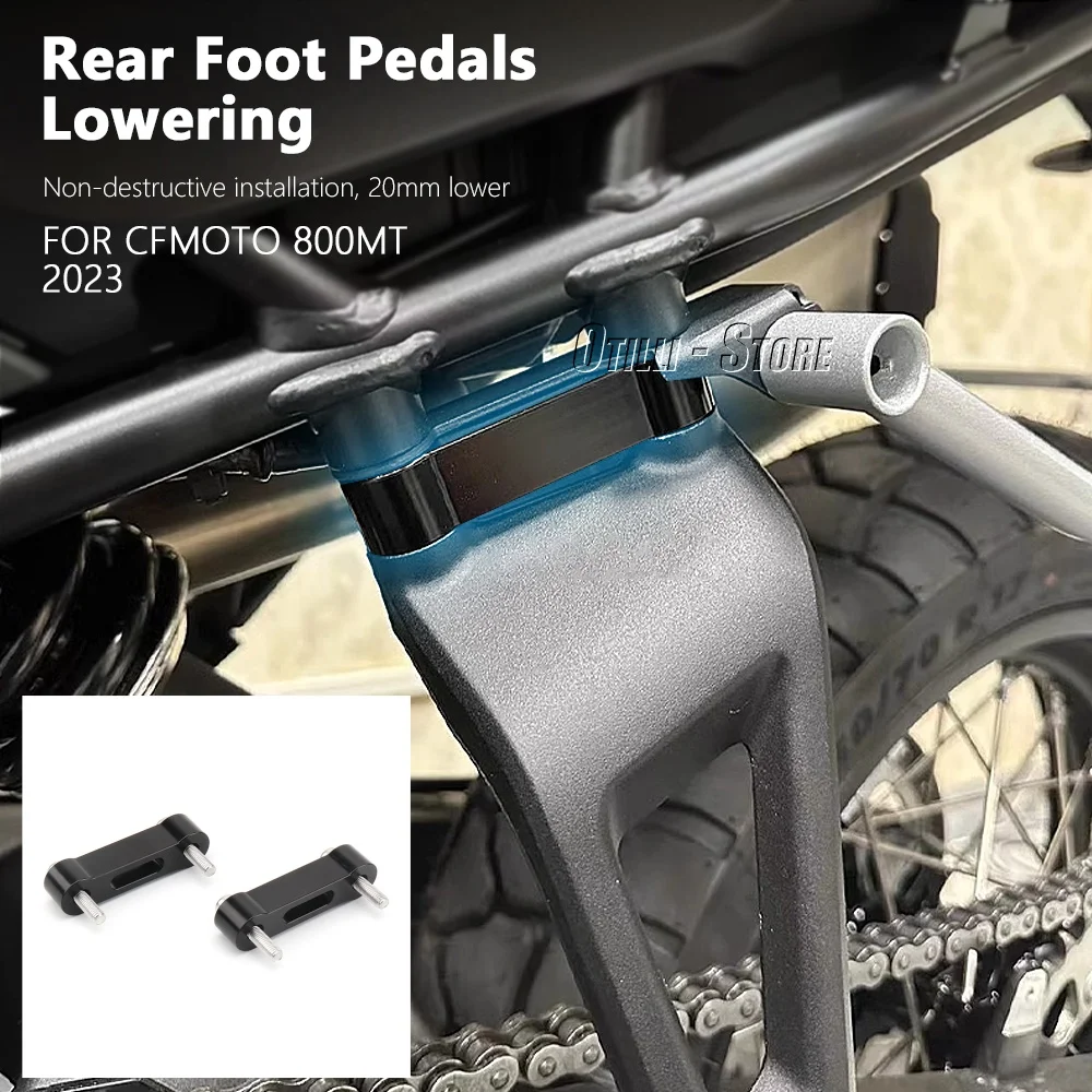 Für CFMOTO 800 MT 800MT 800MT 800Mt 800mt 2023 CNC Aluminium Passagier Fußrasten Fußstütze 20mm Tieferlegung Kit Motorrad Zubehör