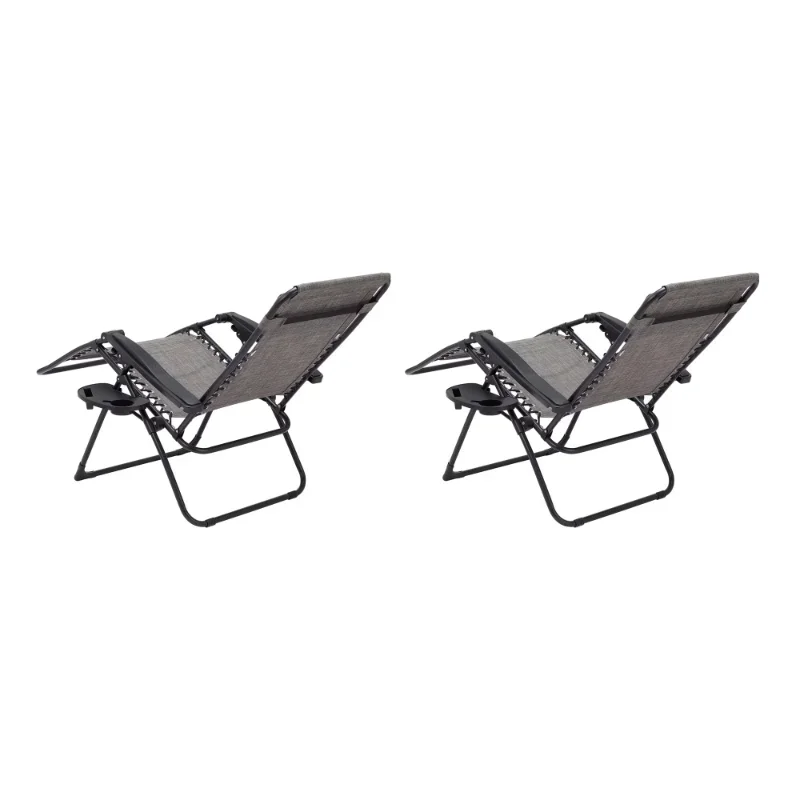 

Кресло Zero Gravity Lounger, 2 шт. - Серый лежаки плазowe mueble jardin, пляжный кемпинг в продаже