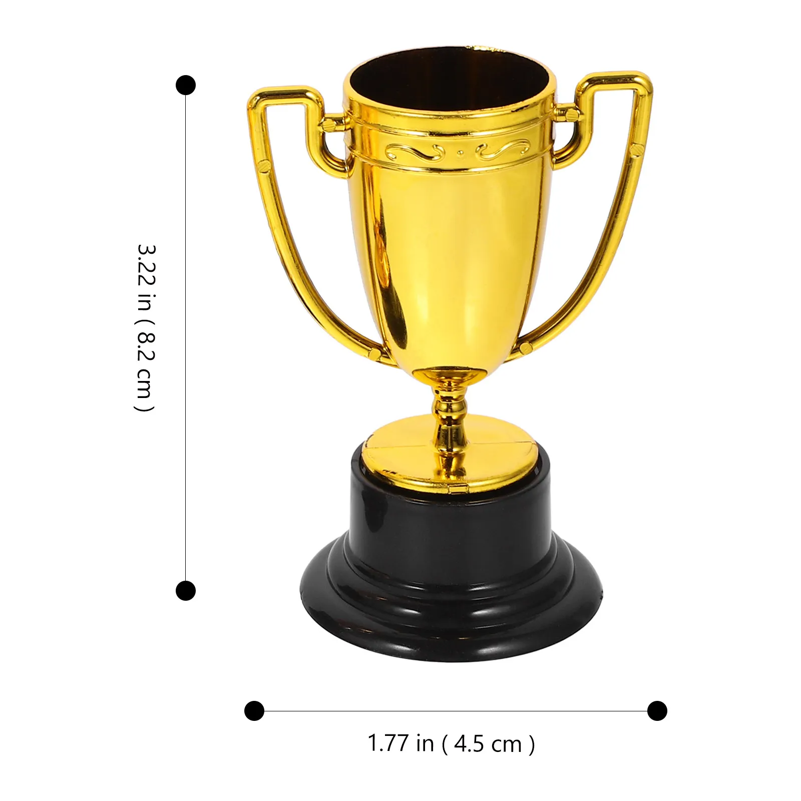 3Pcs Exquisite Plastic Trophy Decorations Small Rewards for Sports Banquet Elementary Ceremony Party Trophies Props