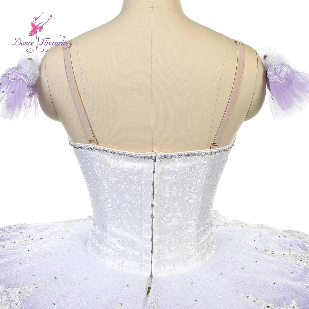 جديد أومبير الأرجواني المهنية فطيرة الباليه توتو ل YAGP المنافسة الباليه توتو الأبيض والأرجواني توتو B25616 #6