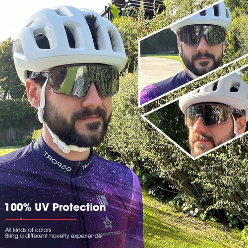 Imagen 2 del producto Kapvoe, gafas de sol para ciclismo para hombre, gafas para conducir en bicicleta, gafas para bicicleta de montaña y carretera, gafas para deportes al aire libre UV400