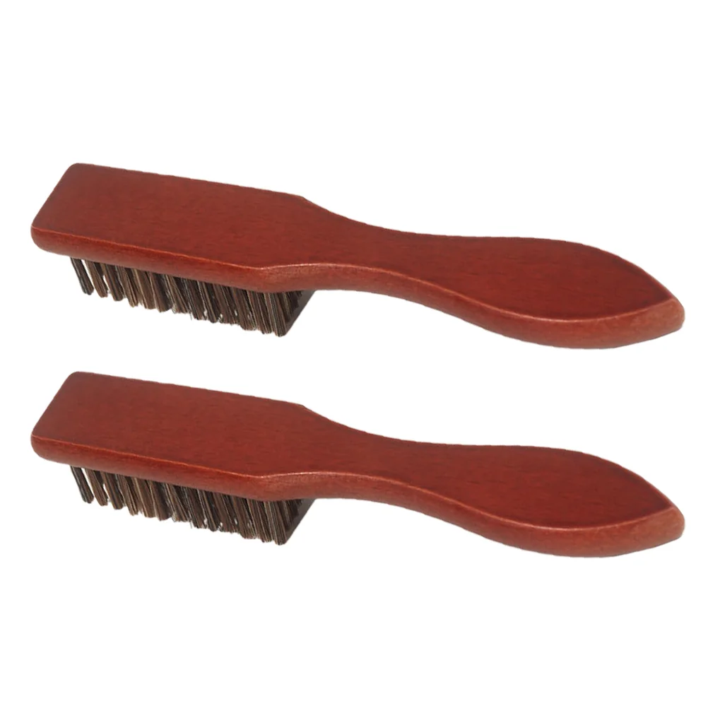 

2pcs Men Beard Grooming Brush Wooden Hair Brush Beard Brush Ideal For Hair And Mustache Styling Detangling And Smoothing Brush S