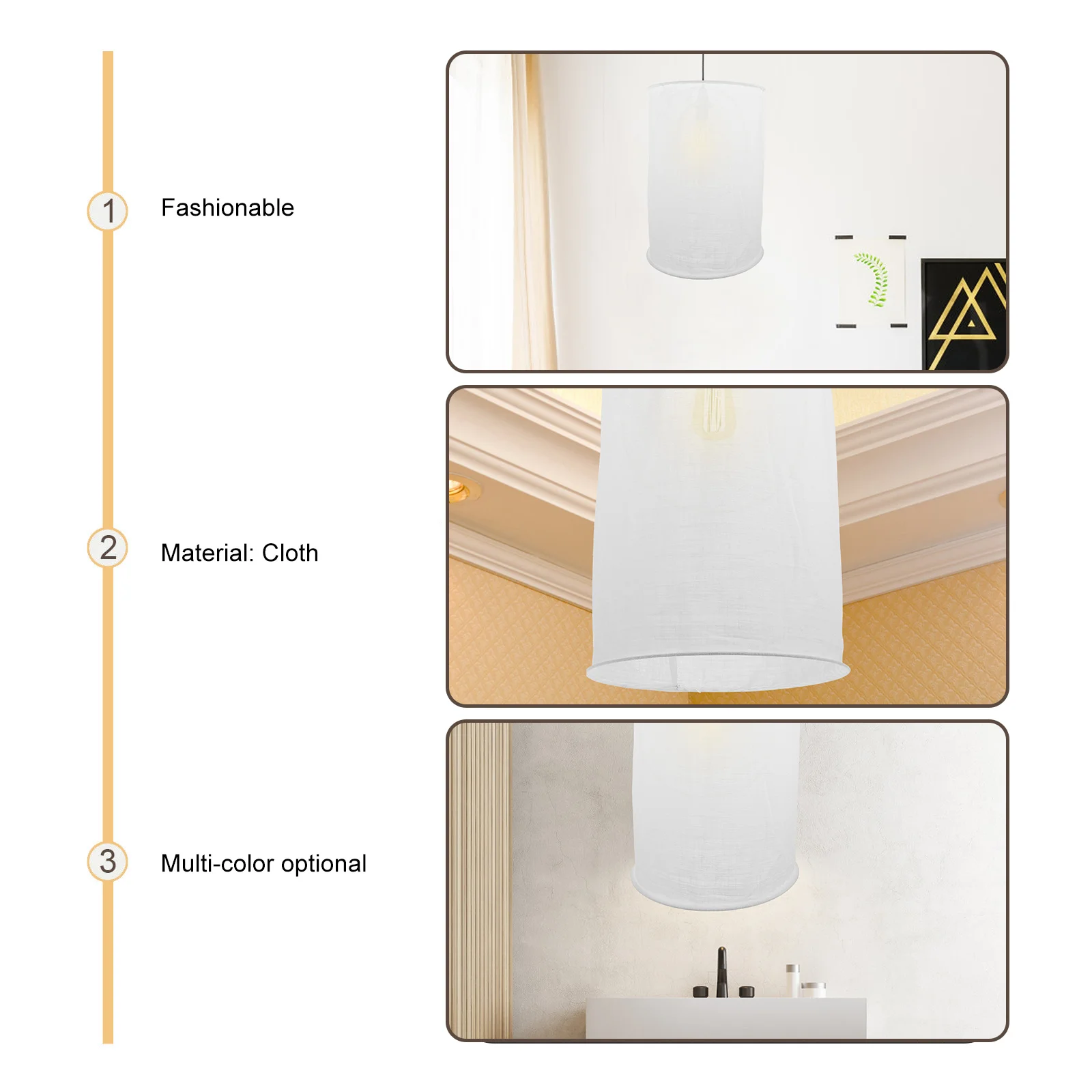 

Cloth Lampshade For Hanging Lamp Pendant Ceiling Light Cover Chandelier Shade Dust- Room Bedroom Decor