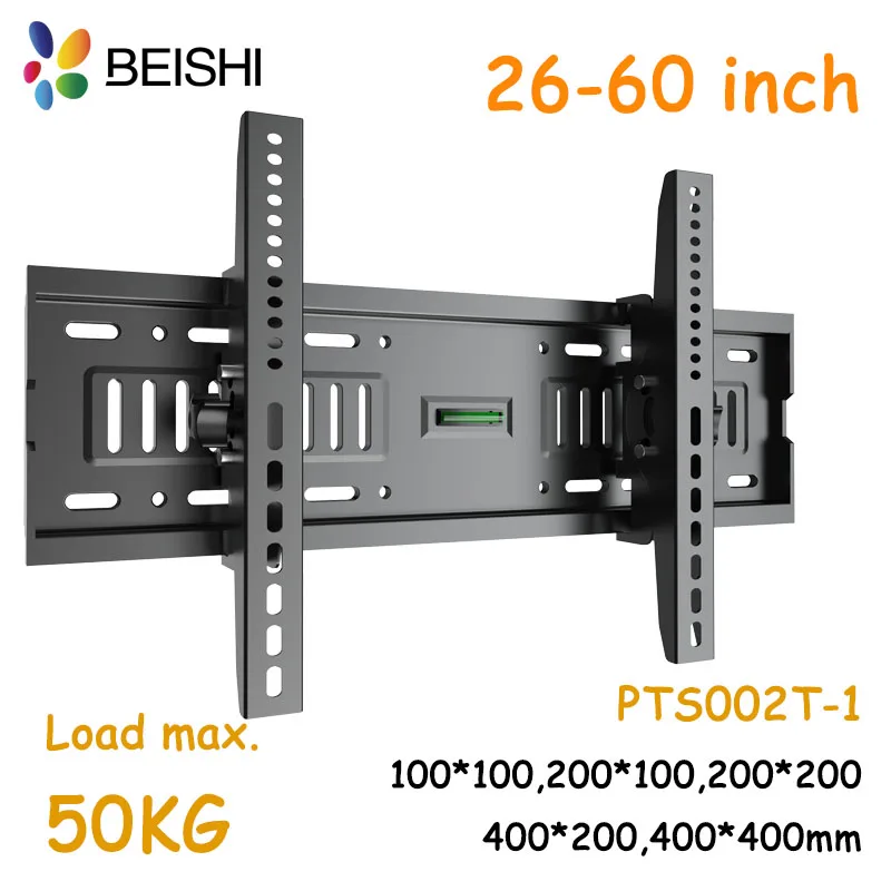 BEISHI 26-60 inch TV Wall Mount Monitor Holder max 50kg Fixed Flat Panel TV Bracket for LCD LED Screen adjustable view angle