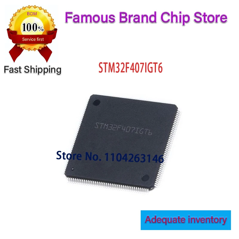 1pcs/Lot New original STM32F407IGT6 STM32F407IGT STM32F407 LQFP-176 in stock