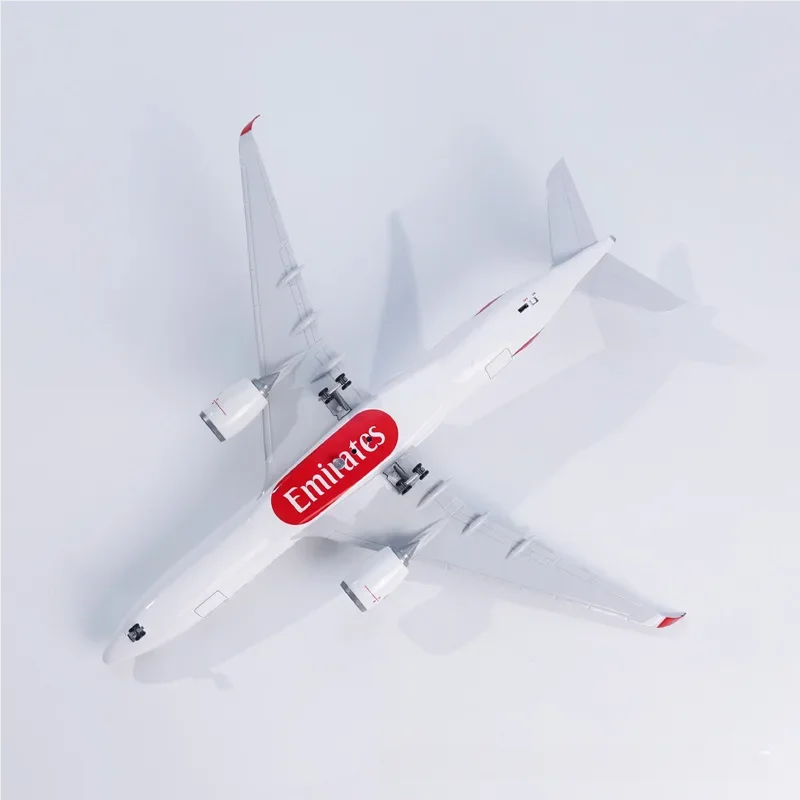 47cm Resin A350 Emirates Model Aircraft Diecast 1/142 Scale Airplane Model Kit With Display Stand For Aviation Fun Collection